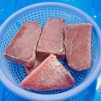 Frozen tuna steak, Skinless,Boneless (Thunnus albacares) Size 60/70 grs/pc thumb