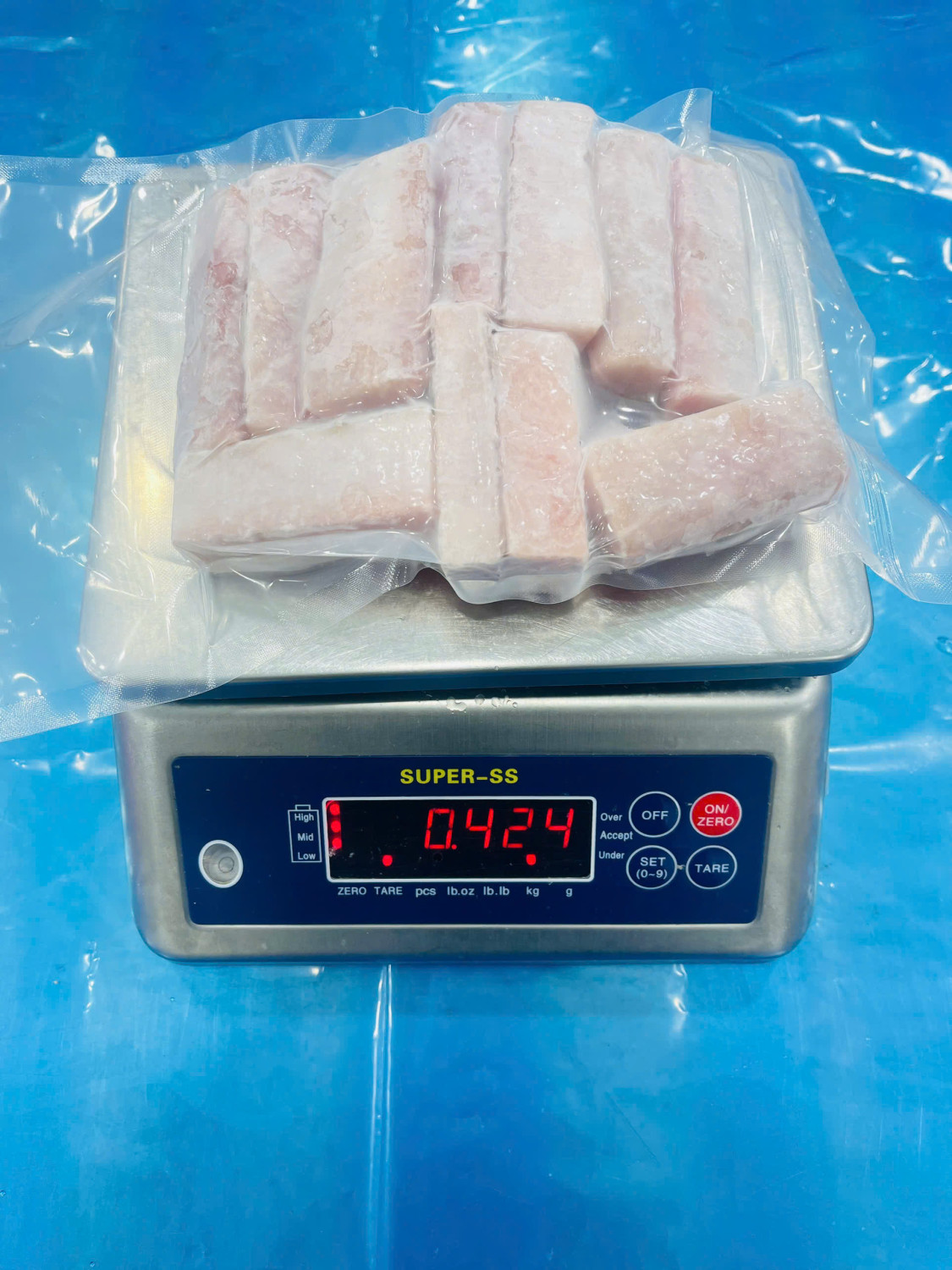 Frozen Mahi Mahi shreds Skin-on, bone less